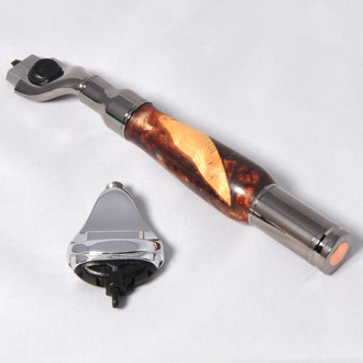 Acrylic and Lignum Vitea Razor Handle